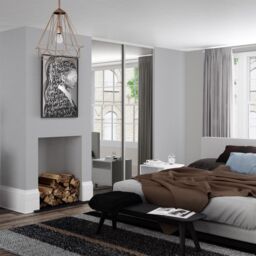 Spacepro Classic Mirrored Gloss Silver Effect 2 Door Sliding Wardrobe Door Kit (H)2220mm (W)1793mm - thumbnail 3