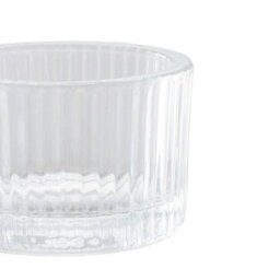 Living And Home 12 Pack Striped Clear Soda Lime Glass Tealight Holders Tabletop Decor For Wedding Dinner Parties - thumbnail 7