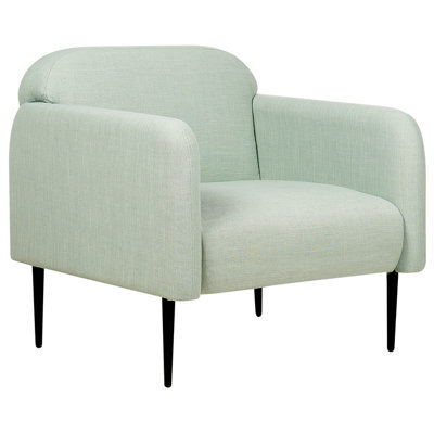 Beliani Armchair Stouby Linen Light Green - image 1