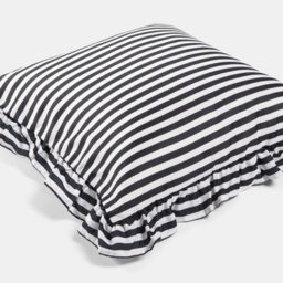 Ohs 2 X Bengal Stripe Faux Linen Frill Cushion Covers - Mono - thumbnail 5