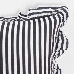 Ohs 2 X Bengal Stripe Faux Linen Frill Cushion Covers - Mono - thumbnail 6