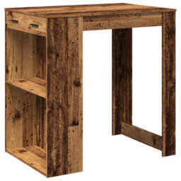 Berkfield Bar Table Old Wood 102X70X103.5 Cm Engineered Wood - thumbnail 2