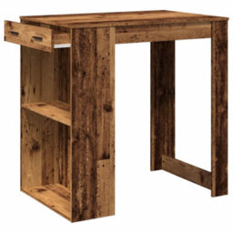 Berkfield Bar Table Old Wood 102X70X103.5 Cm Engineered Wood - thumbnail 4