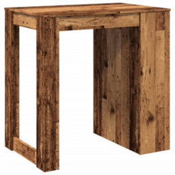 Berkfield Bar Table Old Wood 102X70X103.5 Cm Engineered Wood - thumbnail 7