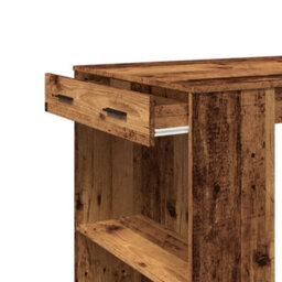 Berkfield Bar Table Old Wood 102X70X103.5 Cm Engineered Wood - thumbnail 8