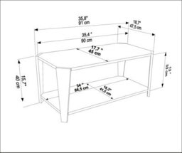 Decorotika Monaco Coffe Table Walnut Black - thumbnail 6