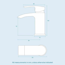 FNX Bathrooms Gloss White 400 Wall Hung Basin Sink Vanity Unit & Matt Black Sleek Basin Tap & Handle - thumbnail 5
