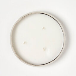 Homescapes Silver Hammered Vanilla Scented Candle - 15 Cm - thumbnail 4