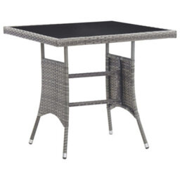 Berkfield 3 Piece Garden Dining Set Poly Rattan Anthracite & Grey - thumbnail 7