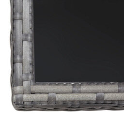 Berkfield 3 Piece Garden Dining Set Poly Rattan Anthracite & Grey - thumbnail 8