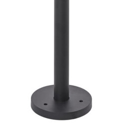 Beliani 2-Light Black Aluminium Path Lamp Post With Glass Shades, W57 X D25 X H200Cm - thumbnail 5