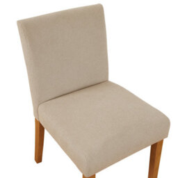 The Furniture Market Monty Natural Oatmeal Fabric Dining Chair Natural Oak Hardwood Legs Modern Minimalist Design Cushioned Seat Minor Assembly - thumbnail 6