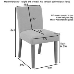 The Furniture Market Monty Natural Oatmeal Fabric Dining Chair Natural Oak Hardwood Legs Modern Minimalist Design Cushioned Seat Minor Assembly - thumbnail 7