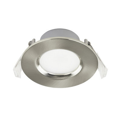 GoodHome Silver Mains-Powered Neutral White Led Round Decking Light - image 1