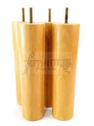 L&F Turned Wood Legs Oak Stain 230mm High Set Of 4 Replacement Furniture Bun Feet Settee Chairs Sofas Footstools M8 Pkc148 - thumbnail 4
