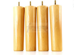 L&F Turned Wood Legs Oak Stain 230mm High Set Of 4 Replacement Furniture Bun Feet Settee Chairs Sofas Footstools M8 Pkc148 - thumbnail 5