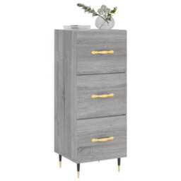 Berkfield Modern Sideboard Grey Sonoma 34.5X34X90 Cm Engineered Wood - thumbnail 3