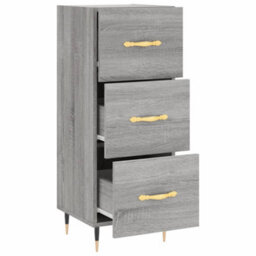 Berkfield Modern Sideboard Grey Sonoma 34.5X34X90 Cm Engineered Wood - thumbnail 5