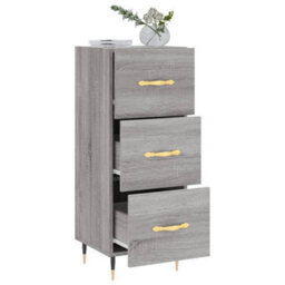 Berkfield Modern Sideboard Grey Sonoma 34.5X34X90 Cm Engineered Wood - thumbnail 4