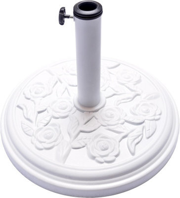 Relsy White Stone Heavy Duty 9 Kg Resin Parasol Base - image 1