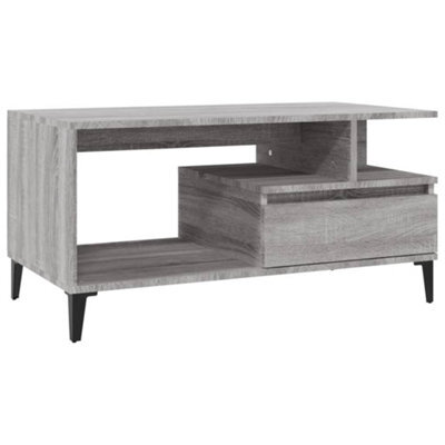 Berkfield Industrial Coffee Table Grey Sonoma 90X49X45 Cm Engineered Wood - image 1