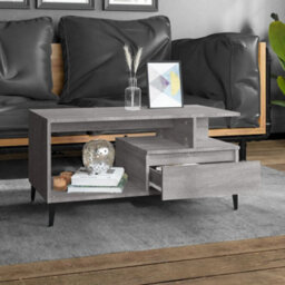 Berkfield Industrial Coffee Table Grey Sonoma 90X49X45 Cm Engineered Wood - thumbnail 3
