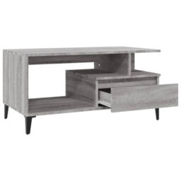 Berkfield Industrial Coffee Table Grey Sonoma 90X49X45 Cm Engineered Wood - thumbnail 5