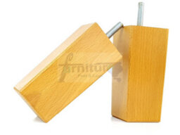 L&F 4X Replacement Furniture Legs Solid Wooden Feet 110mm High Sofas Chairs Settee Cabinets M10 Oak - thumbnail 6