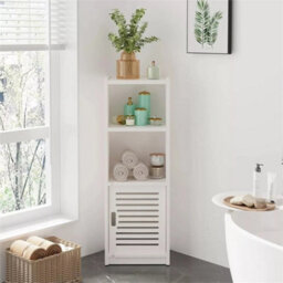 Bathroom Storage Cabinet 3 Tier Floor Cabinet Organizer - thumbnail 5