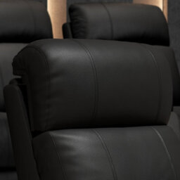 Valencia Piacenza Power Headrest Home Theater Seating Row Of 2 Black Nappa Leather Power Recliner Led Cup Holder - thumbnail 5