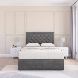 "Sloomy 5Ft Montana Plush Steel Memory Foam Bed Set With 4 Drawers, Mattress & 26"" Headboard - King" - thumbnail 2