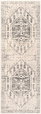 Livabliss City-Vintage Grey Beige Traditional Boho Living Dining Bedroom Rug 80 X 220 Cm Easy Care, Non Shedding - image 1
