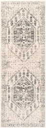 Livabliss City-Vintage Grey Beige Traditional Boho Living Dining Bedroom Rug 80 X 220 Cm Easy Care, Non Shedding - thumbnail 1