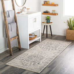 Livabliss City-Vintage Grey Beige Traditional Boho Living Dining Bedroom Rug 80 X 220 Cm Easy Care, Non Shedding - thumbnail 2