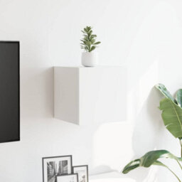 Berkfield Practical Wall Mounted Tv Cabinet White 30.5X30X30 Cm - thumbnail 3