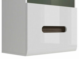 Impact Furniture Wall Display Unit Glass Cabinet Modern Floating Led Lights White Gloss Azteca - thumbnail 6