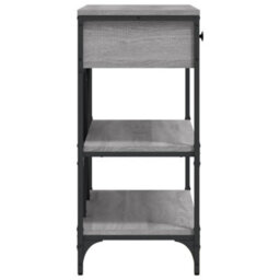 Berkfield Console Table With Drawers And Shelves Grey Sonoma Engineered Wood - thumbnail 7