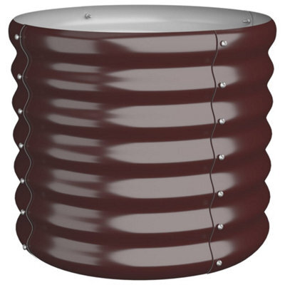 Berkfield Durable Garden Planter Powder-Coated Steel 40X40X36 Cm Brown - image 1
