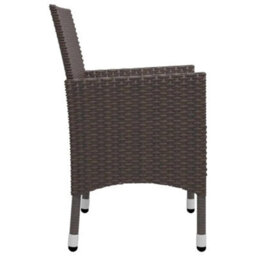 Berkfield 5 Piece Garden Dining Set With Cushions Brown - thumbnail 7