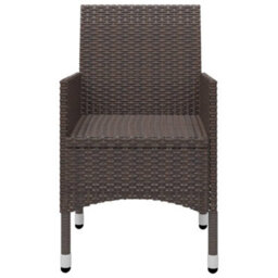 Berkfield 5 Piece Garden Dining Set With Cushions Brown - thumbnail 6