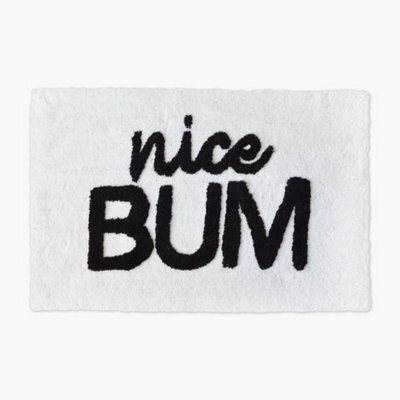 Allure Bath Fashions Nice Bum Slogan Bath Mat - Non-Slip Fun Bathroom Rug - image 1