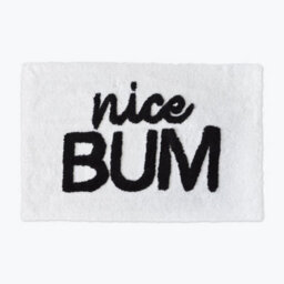 Allure Bath Fashions Nice Bum Slogan Bath Mat - Non-Slip Fun Bathroom Rug - thumbnail 1