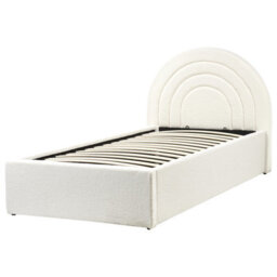 Beliani Kids Ottoman Bed Boucle Anet 90 X 200 Cm (Eu Single) Off-White - thumbnail 6
