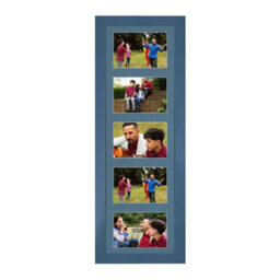 AK Frames 26X8 Navy Blue Sleek Multi Photo Frame With Pompadour Mount - Holds 5 Apertures (5X) 6X4 Photos - thumbnail 1