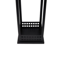 Living And Home 2 Piece Black Metal Lantern Candle Holders With Glass Panels Vintage Hanging Lantern - thumbnail 8