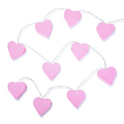 Valuelights Set Of 10 Kids Battery Powered Fairy String Lights With Hearts - thumbnail 2