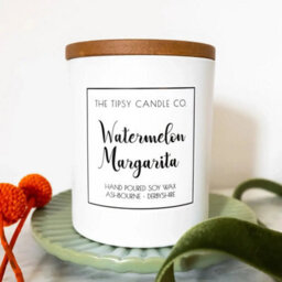 Watermelon Margarita Scented Candle - White Glass Jar 300Ml