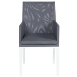 Beliani Set Of 6 Garden Chairs Bacoli Fabric Dark Grey - thumbnail 4