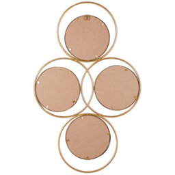 Beliani Living Gold 4-Piece Sculptural Wall Mirror Set, Irregular Vertical Arrangement, 50 X 80 Cm - thumbnail 3