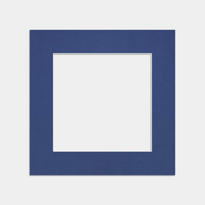 Ak Frames 8X8 Blue Picture Mounts To Fit 5X5 Aperture Size - Mount Board Only (No Frame Included) - image 1